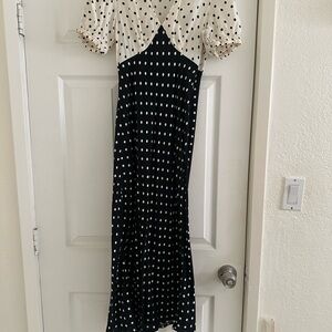 Polka Dot Black and White Dress